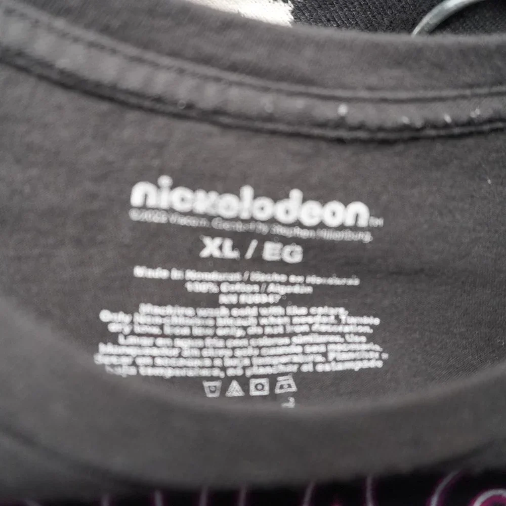 Nickelodeon SpongeBob Mens Black And Multicolored Short Sleeve Shirt Size XL - Picture 4 of 4